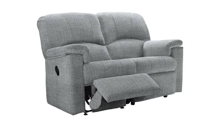 G Plan Chloe 2 Seater Single Power Recliner Left Hand Facing in Beach Duck Egg Fabric